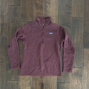Patagonia Pullover Womens Medium Maroon Fleece Better Sweater Pullover Full Zip